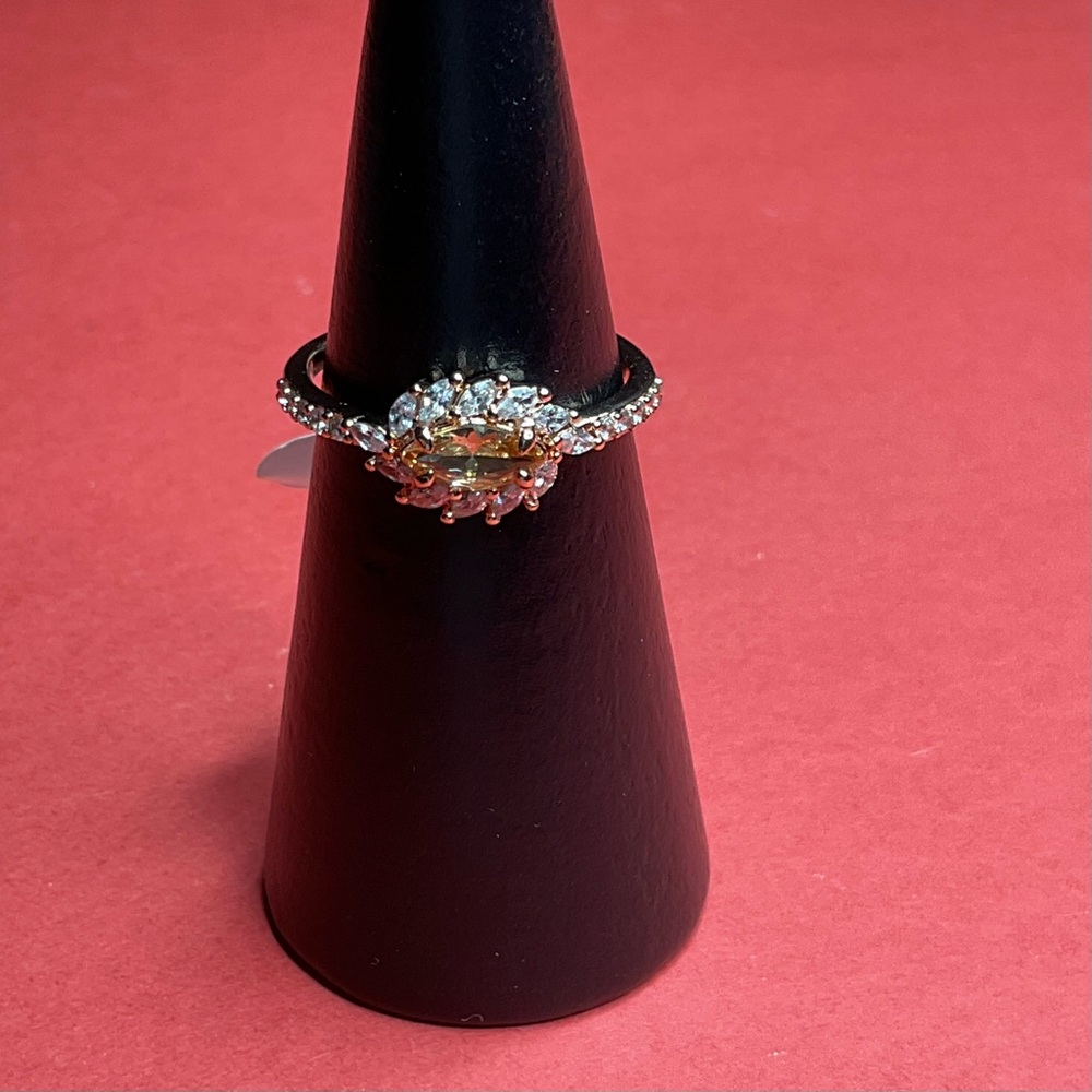 Bomb Party RBP6394 “Like Stars in the Night” CZ on Rose Gold Size 9 Ring NWT